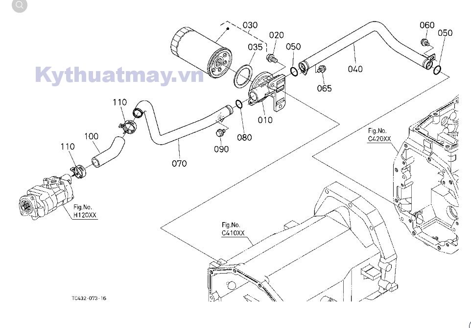 Ống hút và lọc thủy lực